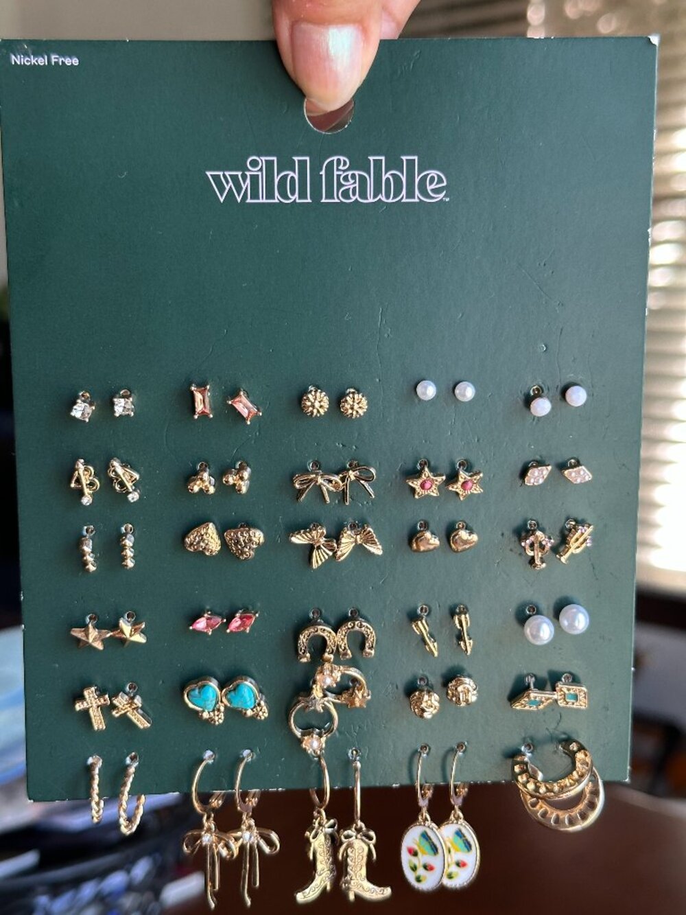 Wild Fable Western Earring 30pc Set Gold Cowboy Boot Bow Horseshoe NWT